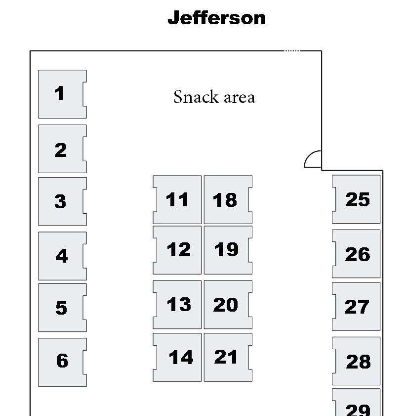 EXHIBIT HALL MAP Booths A F: Reserved