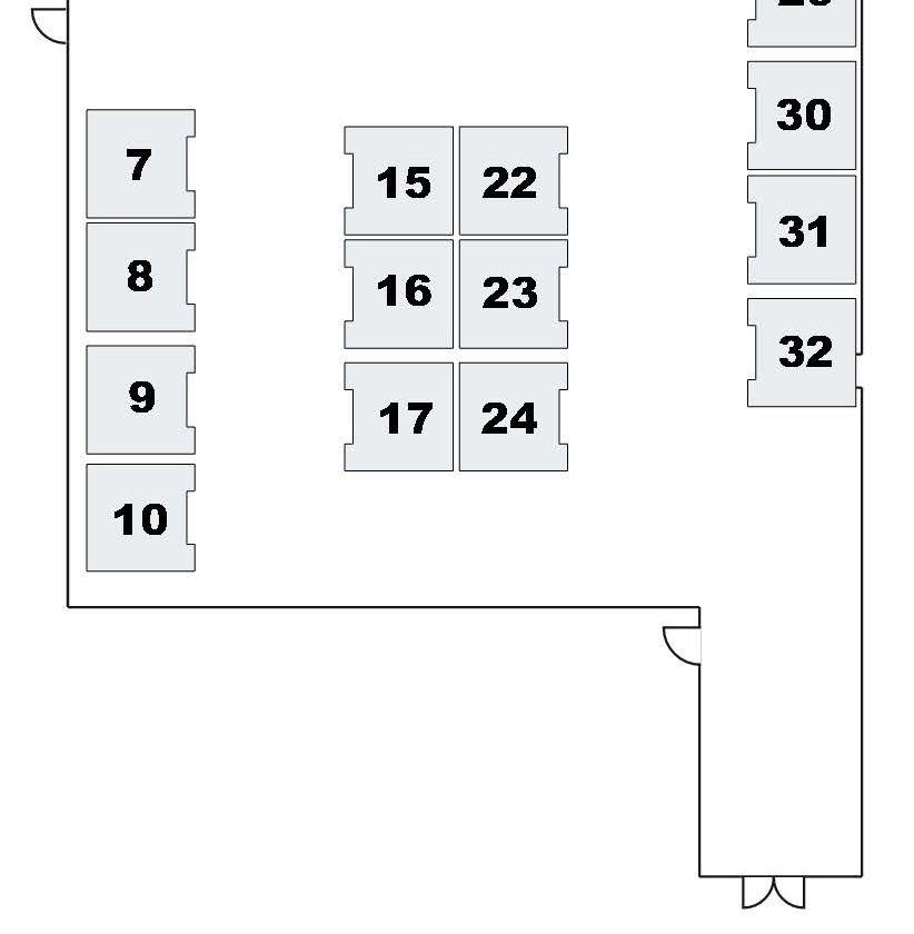 Booths 1 34: Available for all other