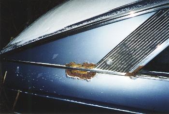 Figure 4.: Rusted out car. A very common cause of corrosion is having two dissimilar metals in contact, as might occur near a fastener or at a weld joint.