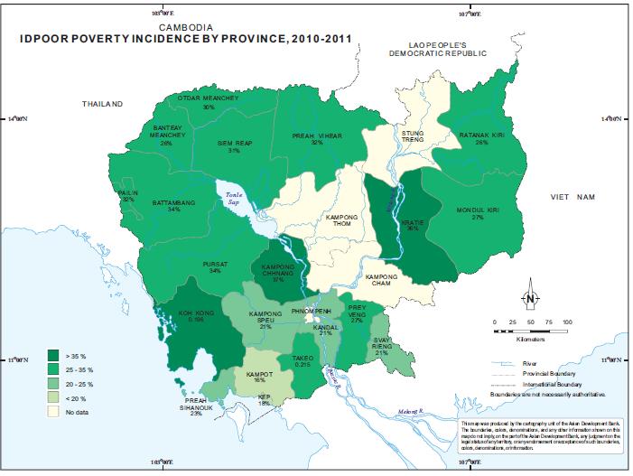Figure 1: ID Poor Areas 4 Source: MoP: IDPoor Atlas 2012. 15. Differences in poverty measurement methodology will yield different results.