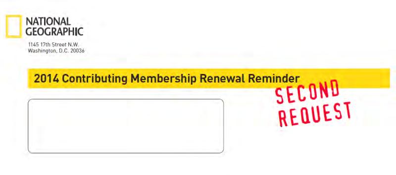 Renewals/Reinstatement Solidify Retention via Direct Mail Two effort annual series to existing Contributing Members yielded