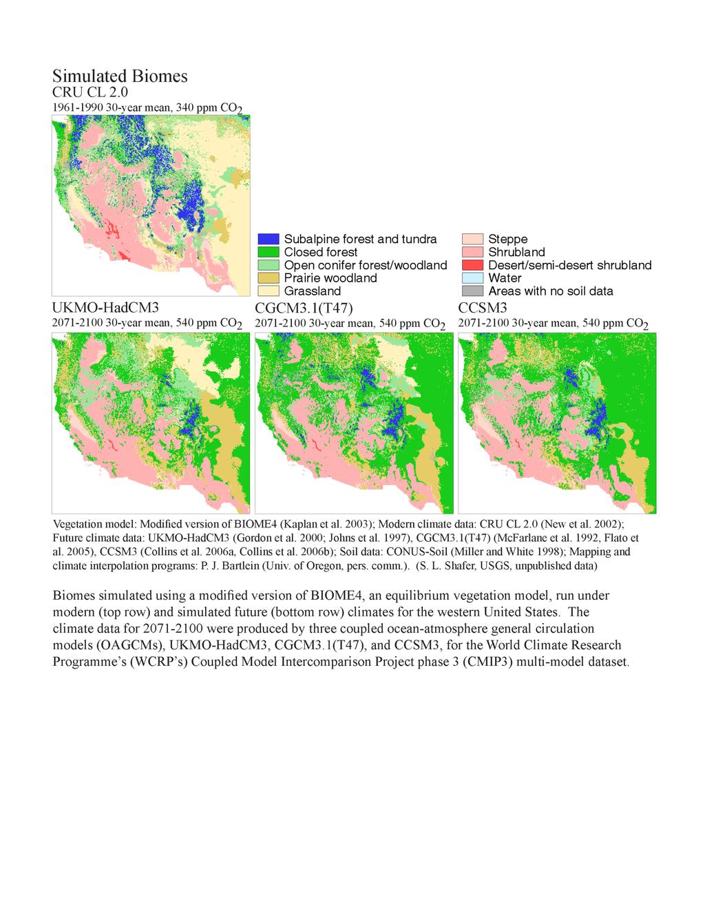 33 of dry forests and woodlands into the sagebrush steppe and grasslands, and 3) the resulting contraction of sagebrush steppe and grasslands (e.g., Hansen et al. 2001).