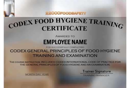 Training Software The interactive and illustrated PowerPoint HACCP, CODEX GMP,