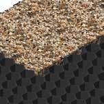 A geotextile attached to the underside of the Gravel Pro sheet removes the need to separately lay a geotextile fleece under the plates before filling.