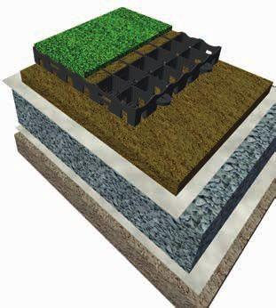 The system can be infilled with grass or gravel depending upon the aesthetic