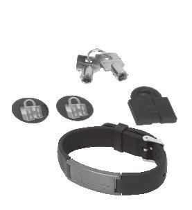 One (1) RFID Adjustable Wristband (No. 98166) 3. Two (2) RFID Adhesive Decals (No. 98168) 4.