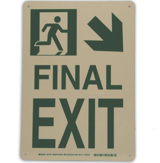 Intervening doors within exits also need to be marked by exit signs.