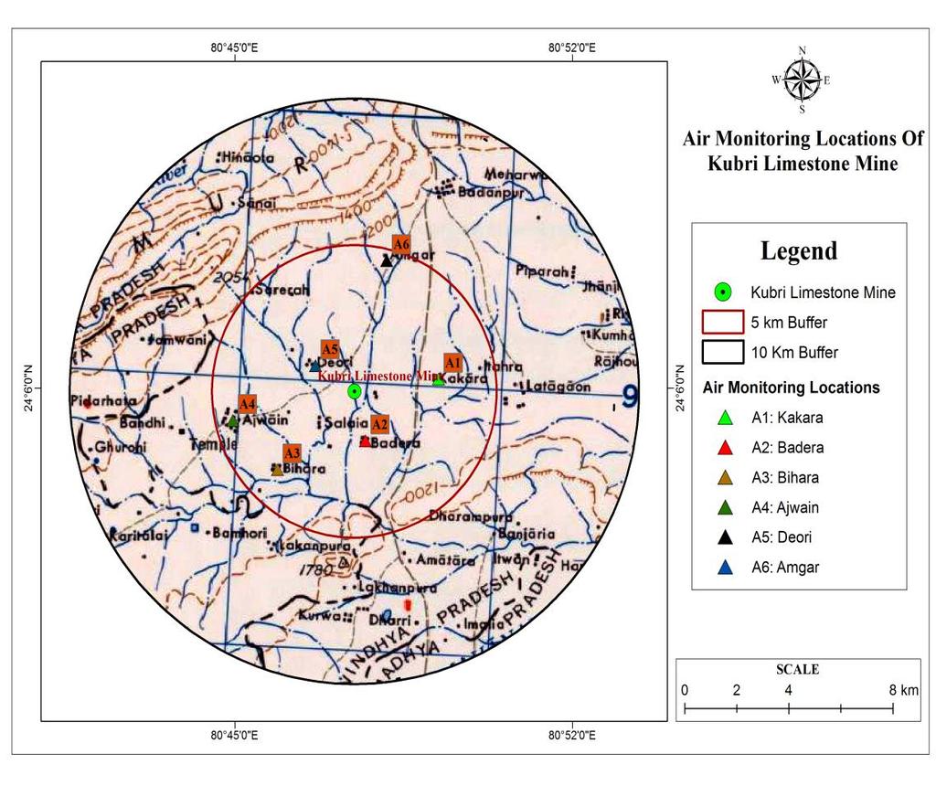 Figure 3.2 3.2.2 Air Quality 3.2.2.1 Sampling and Analysis Seven sampling stations have been selected for air quality monitoring on the basis of wind direction and other meteorological parameters.
