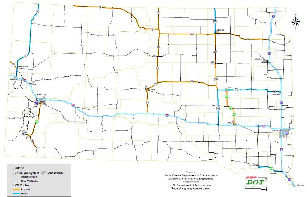 Chapter 5: Strategies Figure 5-1: Current and Proposed Longer Combination Vehicle Routes The state freight plan is required to support the national freight goals.