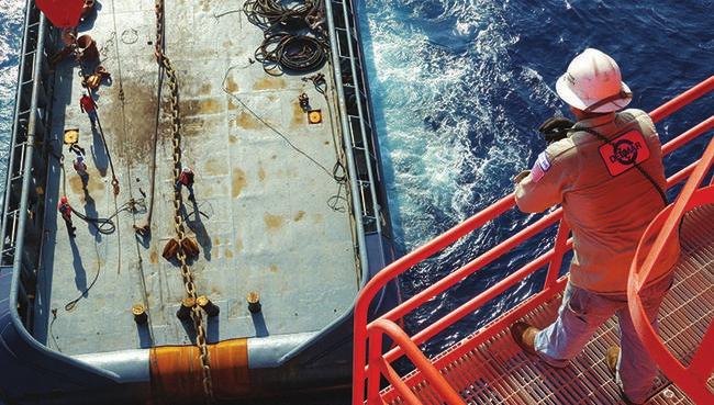 The Unexpected Challenges in an FPSO Mooring Project Delmar Systems was contracted to perform maintenance on the nine-leg, external turret mooring system of the FPSO Serpentina, a floating