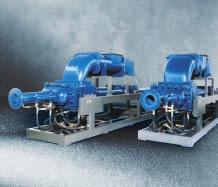 A singleacting triplex, reciprocating, plunger pump is supplied with an integral bypass system when used in conjunction with a filter press cloth washing system.