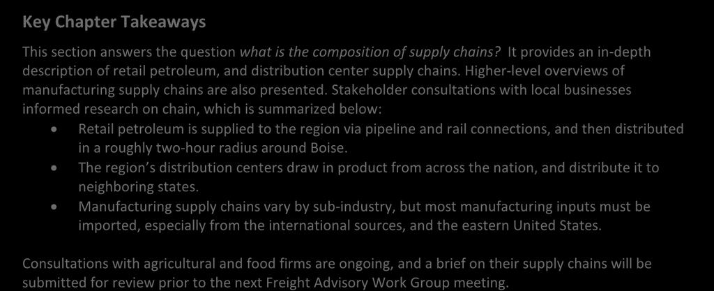 3 Supply Chain Profiles Key Chapter Takeaways This section answers the question what is the composition of supply chains?