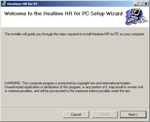 Heatime for the PC. 1. Browse to the location of the Heatime for PC install set.