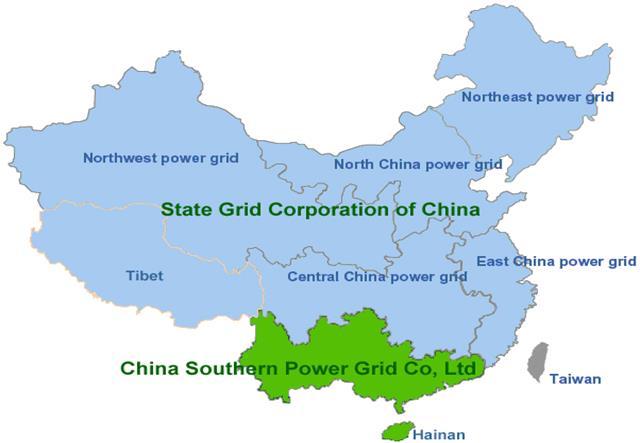 Regional electricity grids in China The Chinese electricity grid consists of seven sub-regions plus Taiwan.
