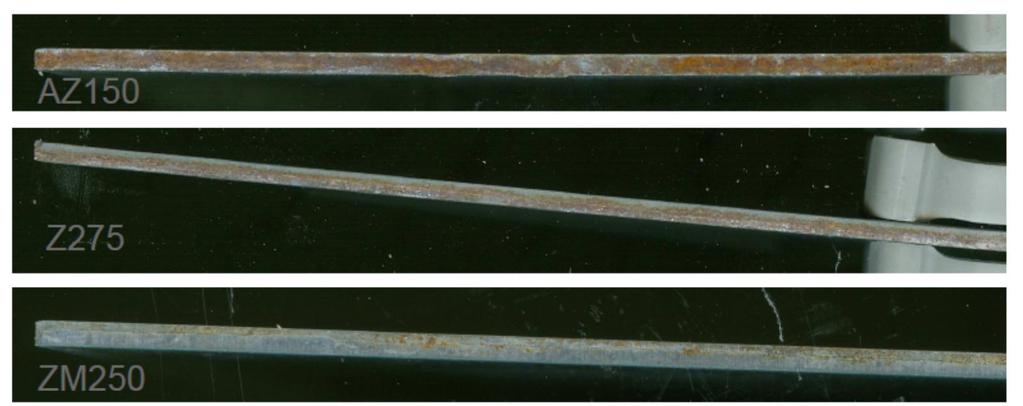 CORROSION PERFORMANCE : Magnelis EDGES BEHAVIOUR IN ZELZATE Thickness : 2mm after 7 months 1.