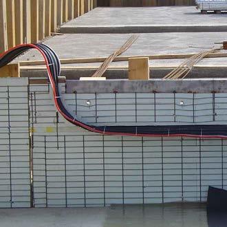 Expansion joints formwork elements with rubber water bar cage for expansion joints Stremaform formwork elements can be fitted with a