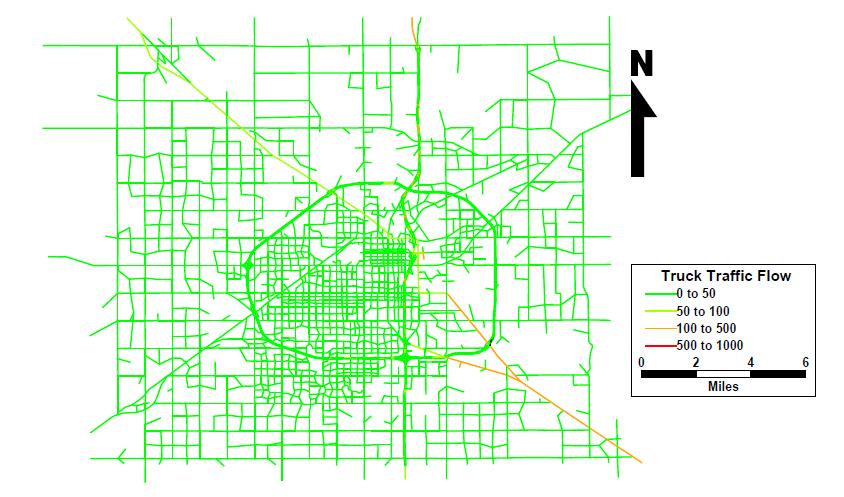 Traffic flow patterns for 2012 Figure 31: Estimated Truck Traffic Distribution for 2012