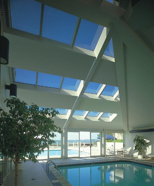 Low Profile System 08 63 00 Create Dramatic Daylighting Non-Structural Skylight on Pitched Roofs Where Structural Support Is Present.