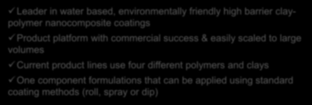 Elastomeric Coatings High Barrier Coatings High Solid Paper Coatings Chemical protection Flexible packaging