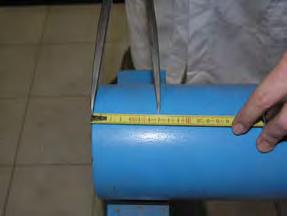 - Transfer the measurements of the diameter onto a ruler, (fig. 63). - Divide the measurement by 2 (fig.