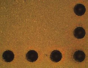 With this type of laser mark, the typical dot depth ranges from fi ve and 100 microns.