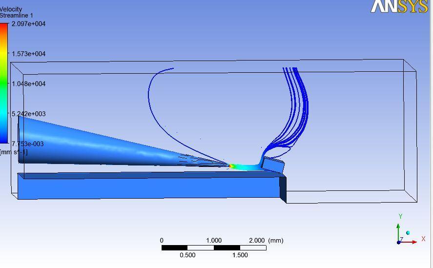Figure 9 X. CFD ANALYSIS FOR AIR JET FLOW PATTERN Assumptions made for CFD for analysis Assuming tool as flat surface Assuming chip as regular shape i.