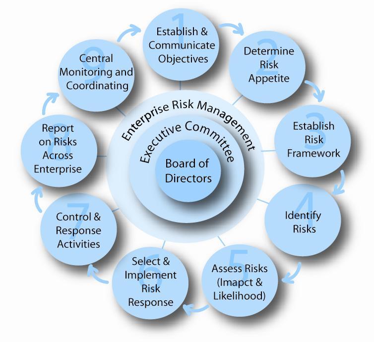 Implementing an ERM Approach ERM is a continuous process guided by the Executive Committee of the company and overseen by the Board of Directors.