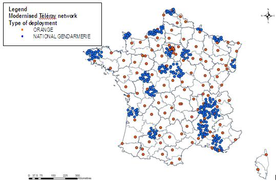 A renovation plan for the Teleray network has been in underway since 2009, and by 2015 the network will comprises about 450 probes, This renovation plan includes a change of instruments