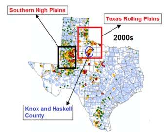 Nitrate Contamination in Texas Data Source: TWDB Nitrates in groundwater exceeded the MCL at several locations since the 1960s.