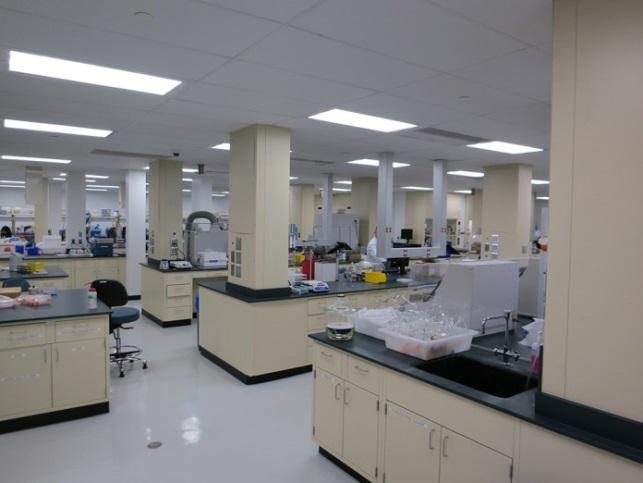 LABORATORIES: There are several laboratories with a total area of ±48,100 sq. ft. within complex.