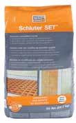 Application and Function Schluter SET is a premium, unmodified thin-set mortar for use as a bond coat within tile assemblies that is optimized for use with Schluter membranes and boards.