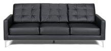 x 30 H METRO Metro Sofa Black Leather 85 L x 35 D x 35 H Metro