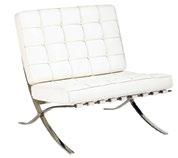 Ibizia Chair Black Leather White Leather 31 L x 35 D x 32 H