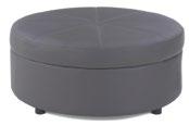 Ottoman Metro Black Leather Whisper White Leather Grammercy Charcoal Leather 40