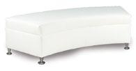 Lock Not Included Round Ottoman Grammercy Charcoal Leather Whisper White Leather 46