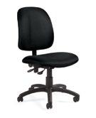 Chair Black Leather 25 W x