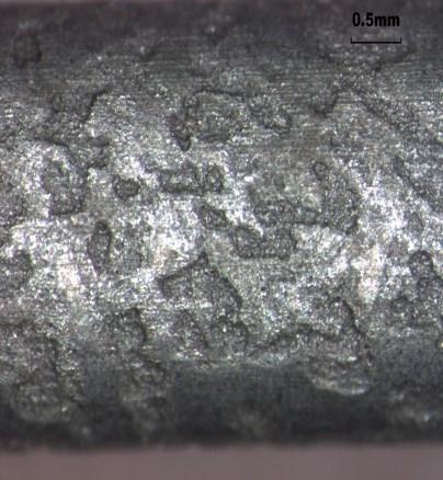 0.5mm Figure 35: Image of sample after test at
