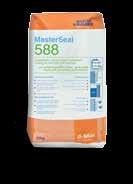 26 Ceramic and Natural Stone Tiling Solutions Integrated waterproofing systems for tiling MasterSeal 588 Highly elastomeric, acrylic modified waterproofing. Internal and external use.