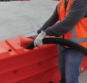 1.0 Introduction ArmorZone is a TL-2 barrier made up of plastic units that when joined together using a steel pin and filled with water provides positive work zone barrier protection to temporary