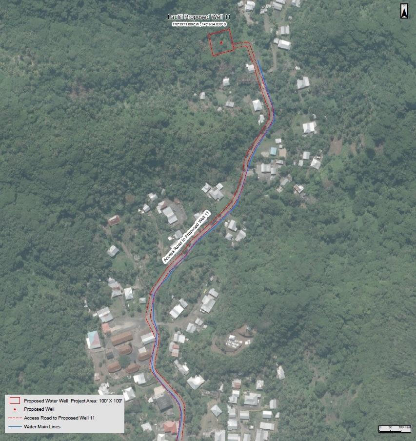 Figure 3: Location of Proposed Well 11 in Laulii A Construction Manager (CM) that has been hired via ASPA s competitive bidding process will be supervising the directional drilling of this well to