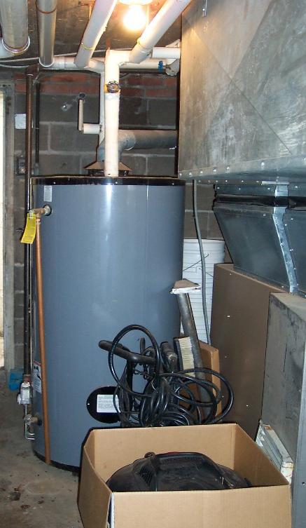 The hot water for a 75-gallon gas provides the building fired storage heater.