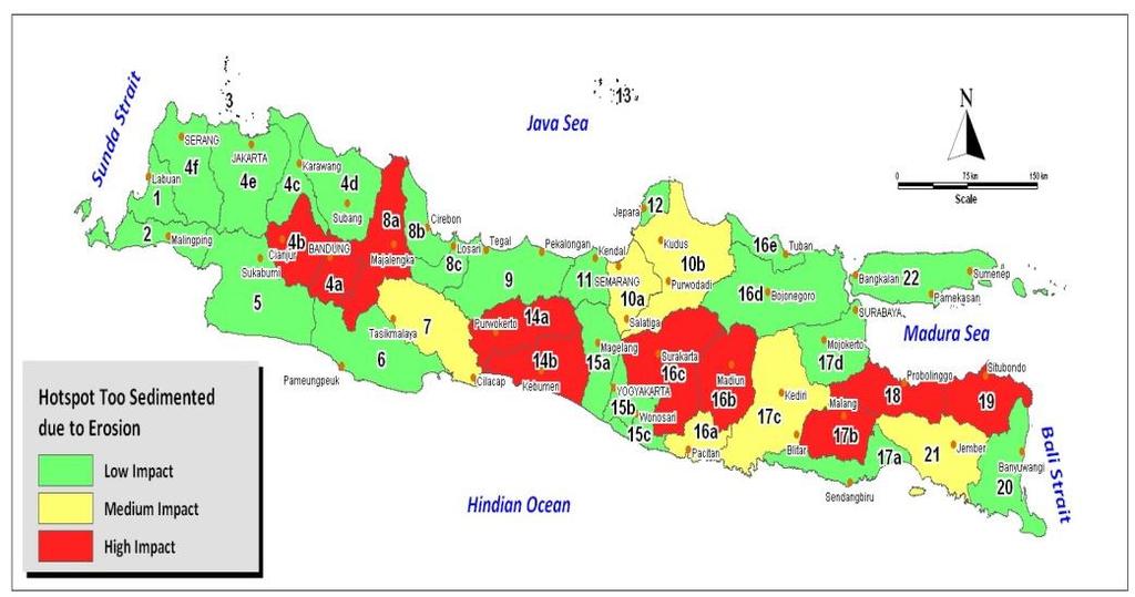 BALANCE ASSESMENT and Water Balance of June-October In Low Flows Condition with Reservoirs and Inter Basin Transfers Almost all area in Java are in water scarce