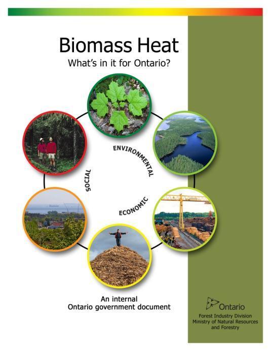 Discussion Paper and Jurisdictional Review Internal government discussion paper Biomass Heat: What s in it for Ontario?