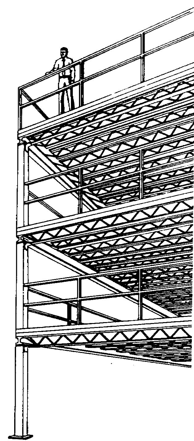Operator-to-Stock Storage System - Example: Space Saving System (Mezzanine) Nearly twice as much material can be stored in the original