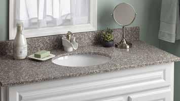 Fully fabricated vanity tops come in the following standard sizes: 25", 31", 37", 49", 61" A custom offering is available
