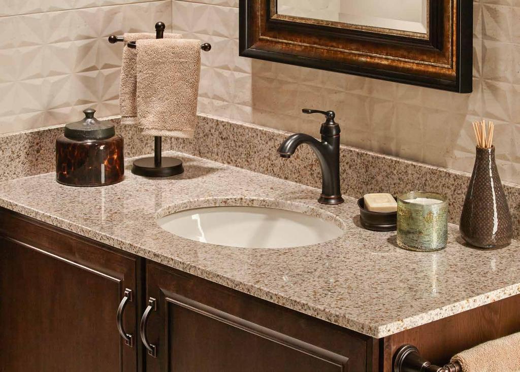 PROVEN TO PERFORM. Quartz and granite have earned a reputation for high durability, and for good reason.