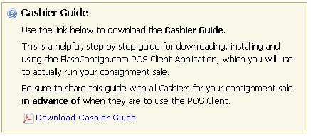10 Online POS Modes Access to an online, Internet-connected version of the POS system is provided in order to allow you to easily add additional transactions for your consignment sale without having