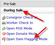 10.3 Item Flagging Mode FlashConsign provides the ability to flag items with certain attributes, such as being tagged incorrectly or not meeting quality standards.