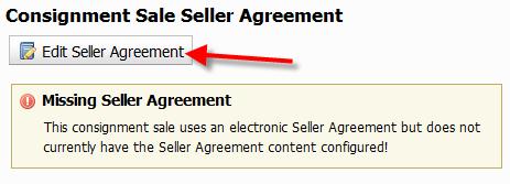 You will first need to enable an electronic seller agreement, and then you can edit its contents.