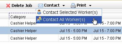 7.7.7 Contact Workers FlashConsign makes it easy to contact Workers via email. There are two options.